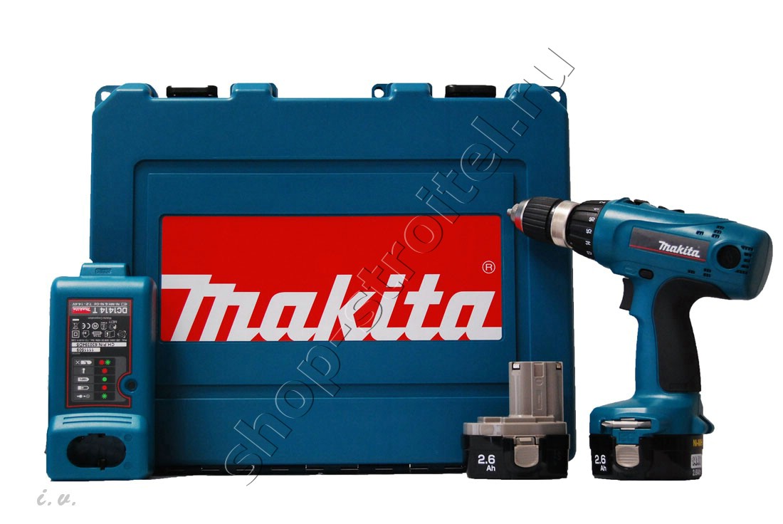 Увеличенная фотография Аккумуляторная дрель шуруповерт Makita 6337 DWDE